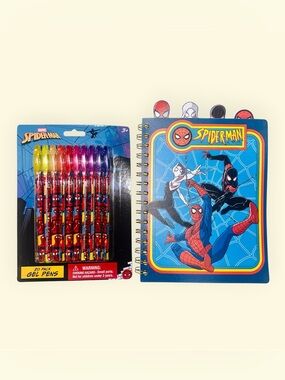 New Spider-Man 4-Tab Spiral Notebook & Pen Set